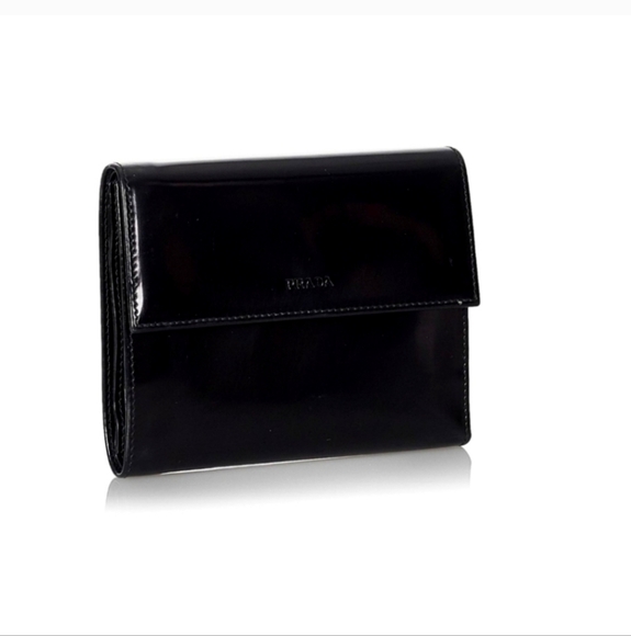 Prada Handbags - PRADA black trifold wallet EUC